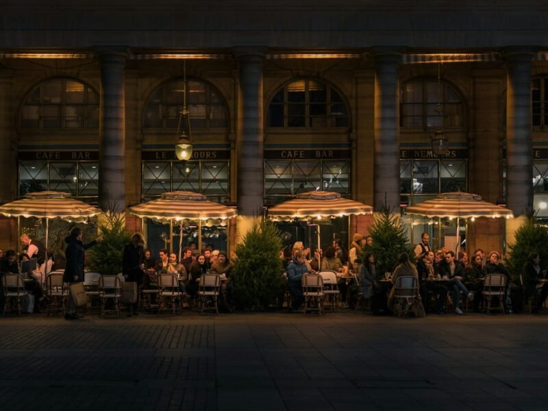 turned-on canopy lights